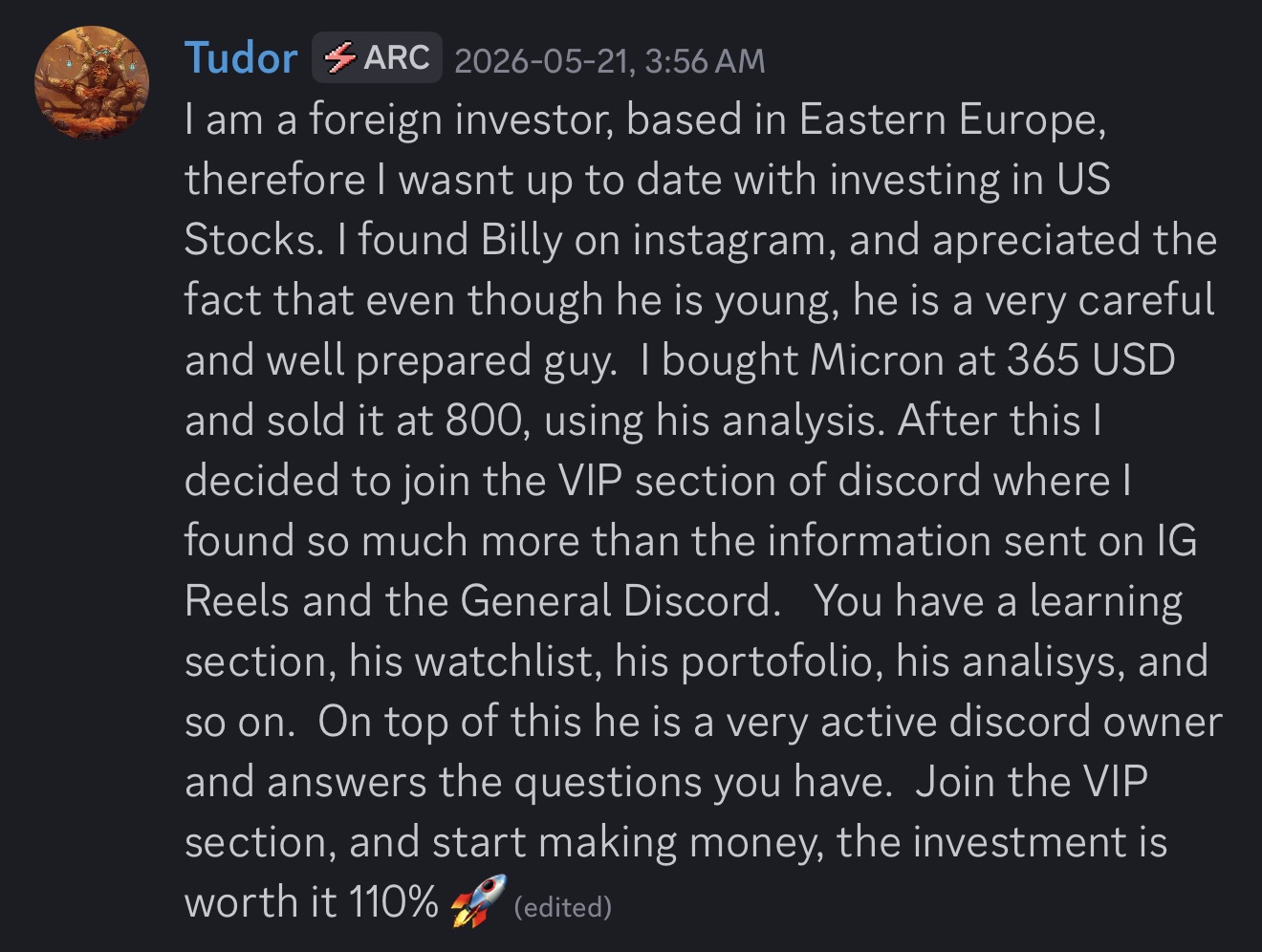 Member review by Tudor